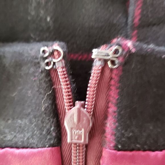 TALBOTS Women's Academia Career Wool Blend Midi Skirt Teacher Gray Pink 2 - Picture 7 of 9